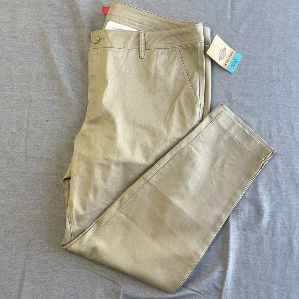 NEW Dickies Junior Plus Modern Ankle Super Skinny Pants‎ Khaki Size 20 Utility